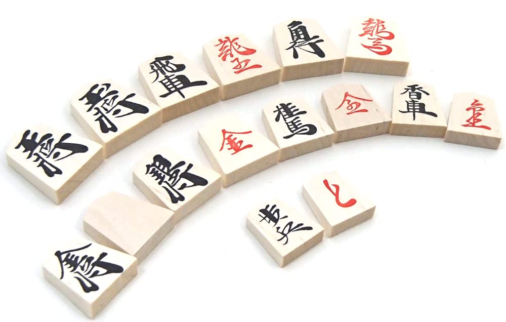 Wooden Shogi Set 4 Folded Shogi Board and Wooden Chess Pieces Shin-Katsura No. High-quality