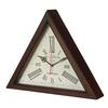 30 Cm Triangle Wall Clock, Brown Wood Frame Wall Decorative, Room, Living, Studies, Offices, Home Decor Best Item for Gift