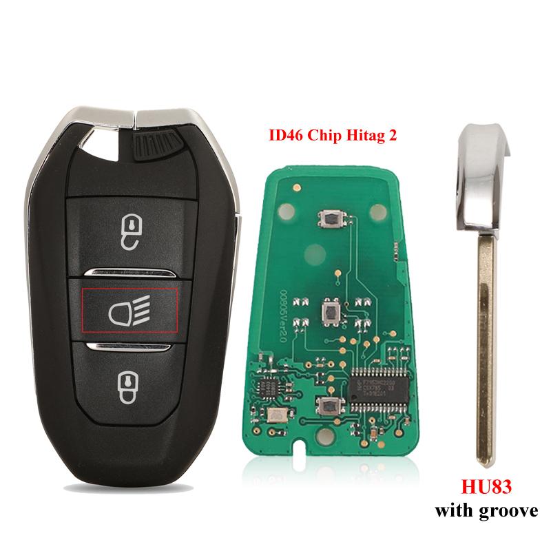 Jinyuqin Smart Keyless Go Remote Key 433 МГц для Peugeot 308 408 508 5008 Citroen C4 C4L DS4 DS5 4A ID46 Chip 434 МГц Keyless