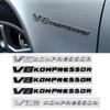 3D ABS V6 V8 V12 KOMPRESSOR Logo Badge Sticker Side Fender Rear Trunk Emblem Decal