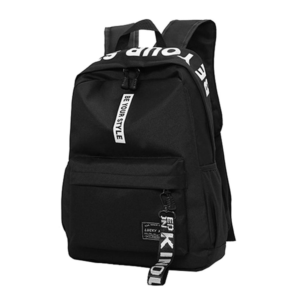 2025 New Style Backpack Unisex Junior High School and High School Students Backpack Large Capacity Korean Style Campus Canvas Double Shoulder Bag.