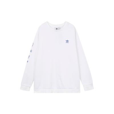 adidas Толстовка с круглым вырезом Originals с графическим рисунком, мужские топы, белые DP8575