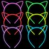 Fashion Adult Kids Glowing Cat Ear Shape Hair Hoop Luminous Hairband Stage Party Women Styling Headband