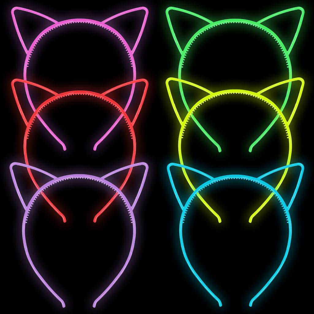 Fashion Adult Kids Glowing Cat Ear Shape Hair Hoop Luminous Hairband Stage Party Women Styling Headband