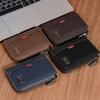 Мужской RFID короткий кошелек, маленький держатель для нескольких карт, кошелек-монетница, кошельки на молнии из ПУ кожи Cartera Hombre, для мужчин, деловой кошелек