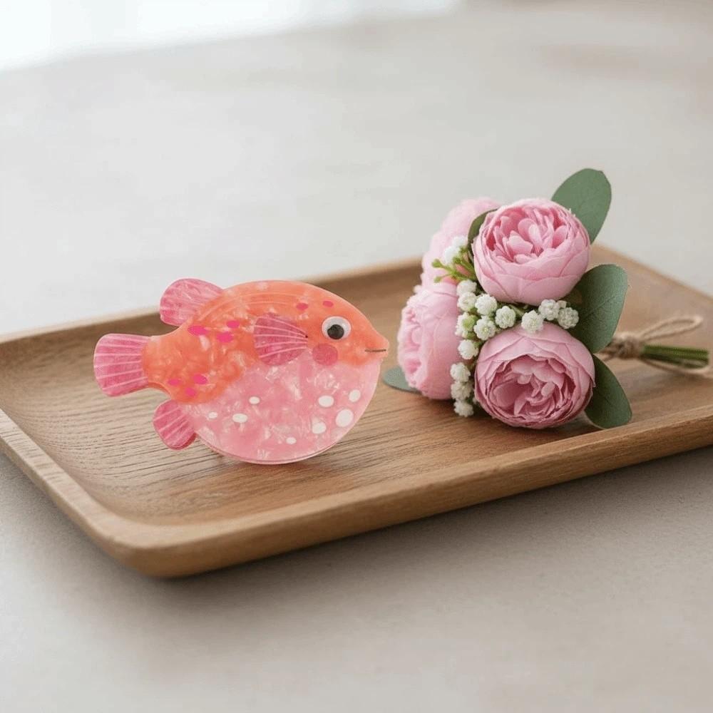 Contrast Color Conch Shark Clip Starfish Acetic Acid Hair Claw Fish Hair Claw Ponytail Holder