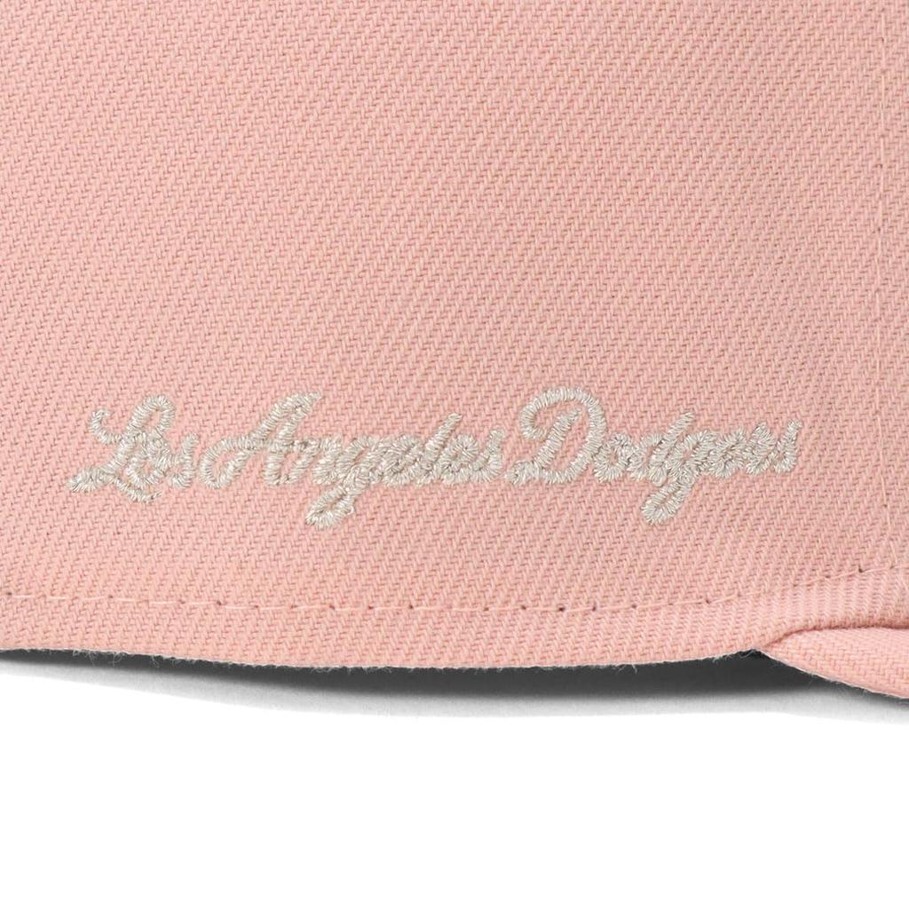 NEW ERA 59FIFTY Cap LA Pink Rouge Los Angeles Dodgers Side Logo MLB Onspotz Exclusive Flat Visor Baseball Hat Size 8 63.5cm