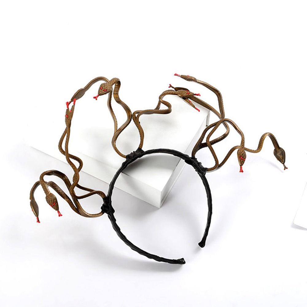 hairband Snake Halloween Headband PVC Halloween Party Decorations Masquerade Party Headpiece Men