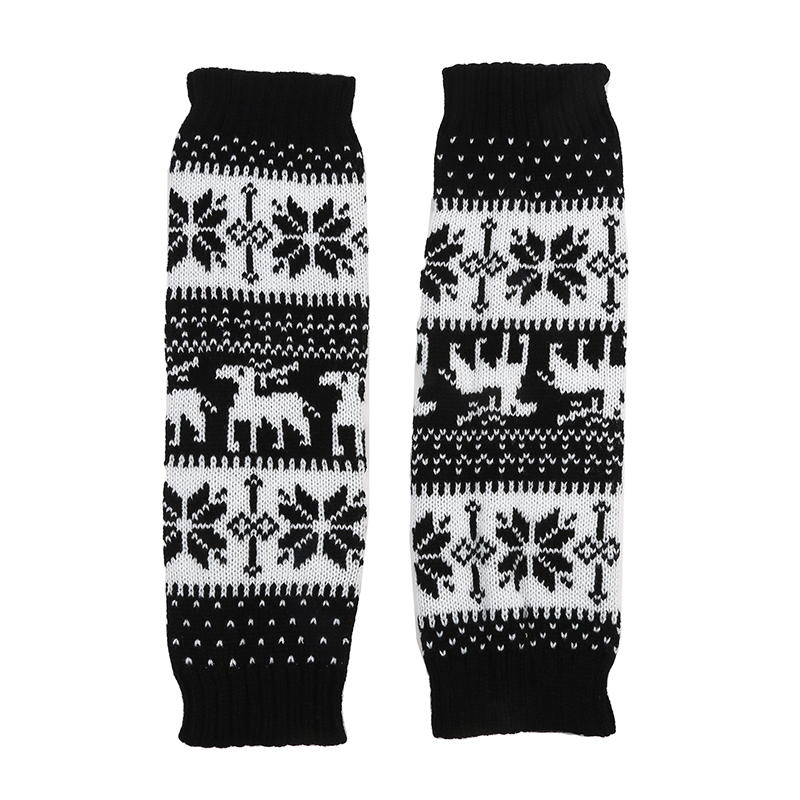 Рождественские носки для ботинок, женские зимние гетры, эластичные, до щиколотки, с напуском, терможенские вязаные гетры со снежинками
