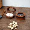 Handmade Wooden Rustic Ring Box Clear Lid Wedding Ring Storage Box Velvet Interior Magnet Closure Proposal Engagement Ring Holder