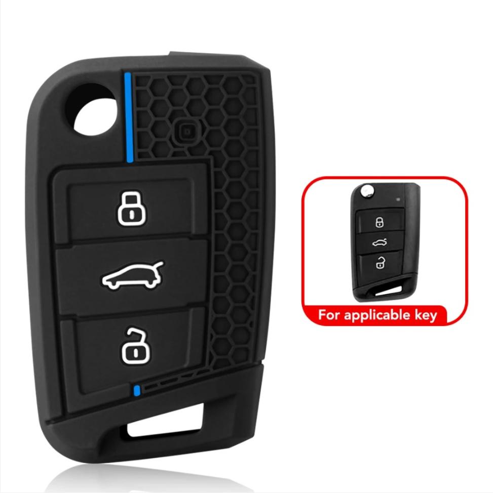 Чехол для ключей для Vw Golf 7 Gti Polo T-Cross T-Roc Touran Tiguan Skoda Octavia Rapid Kodiaq Fabia Seat Ibiza Leon Ateca Arona