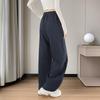 Women's Spliced Drawstring High-Waist Casual Pants