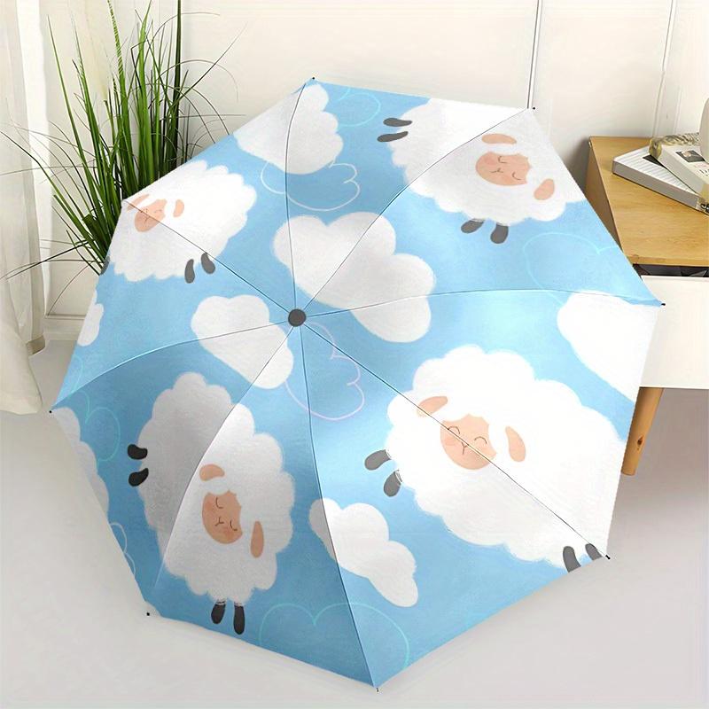 1pc Sheep, Clouds Automatic Umbrella 8-Bone Design Compact Gear for Outdoor Travel, Perfect Holiday Gift yy250827067