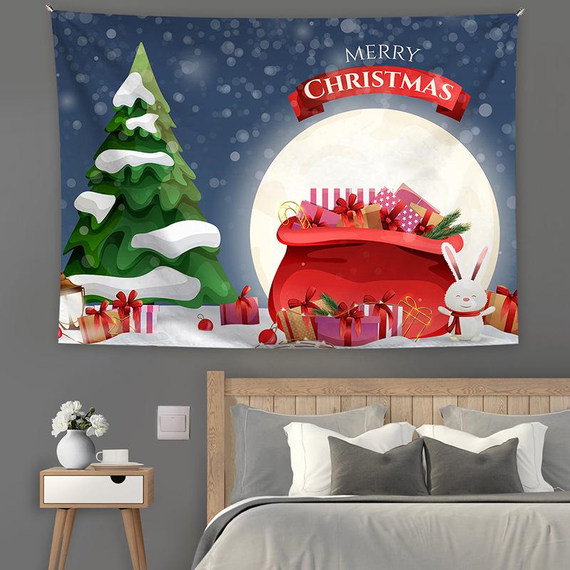 Рождественский гобелен Внешняя торговля Трансграничный Рождественский фон Ткань Санта-Клаус Висячая ткань