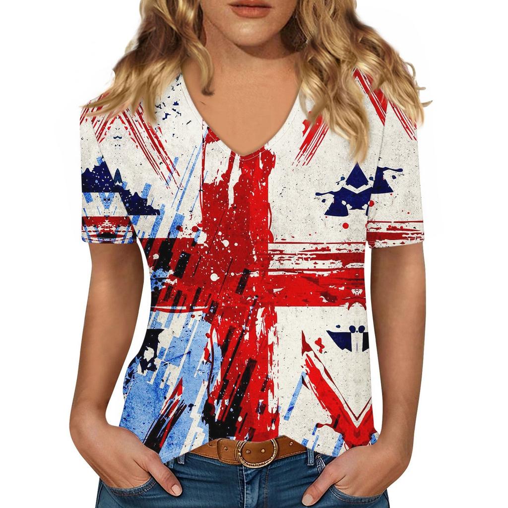 T Shirts Short Sleeve V Neck Tees For Women Fashion Tops Trendy Lightweight Soft Casual Summer Top