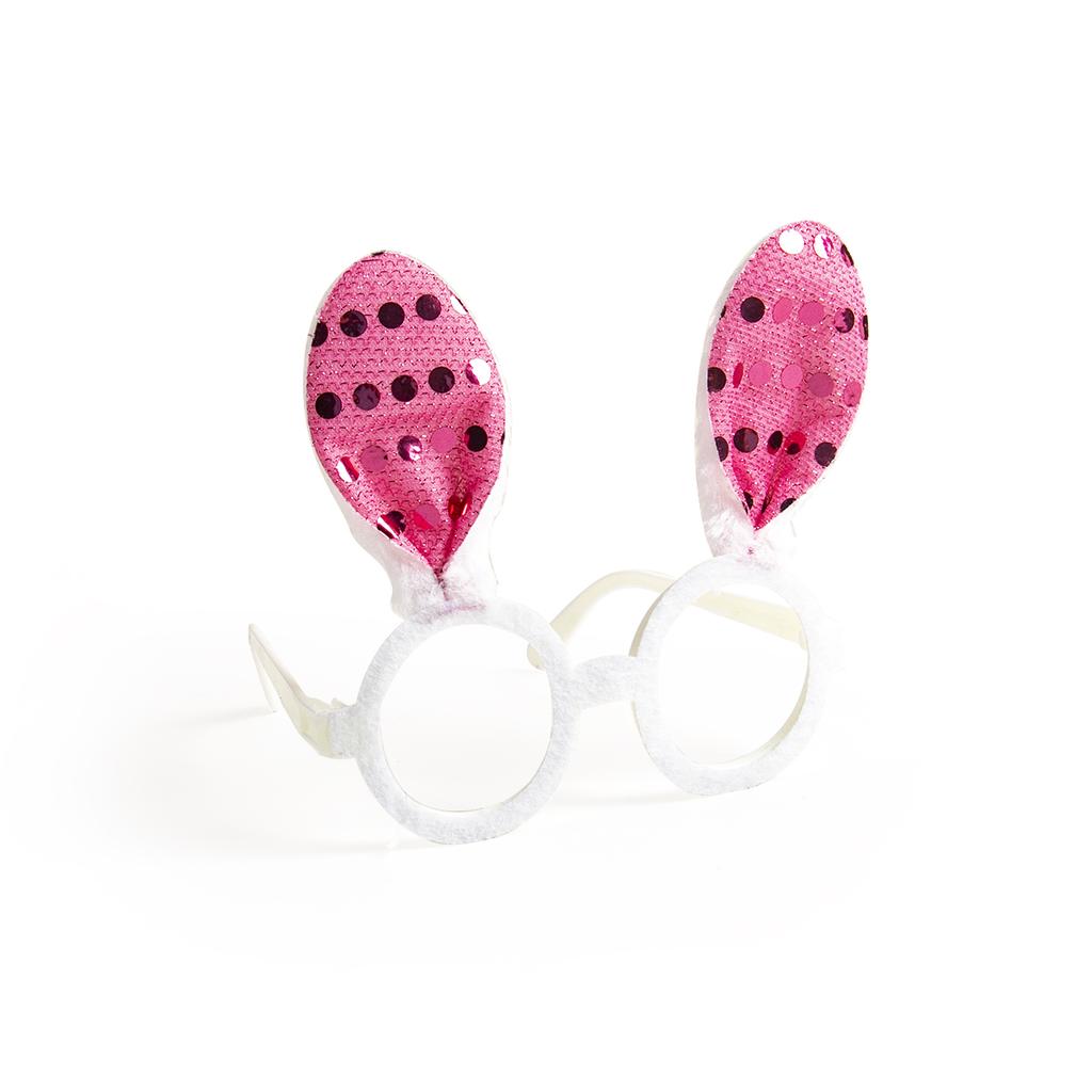 1/2 шт. Розовые блестящие очки с ушками кролика, оправа для очков в виде пасхальной маски, оправа для очков в виде кролика на выпускной, день рождения, забавный реквизит для фотосъемки, детский подарок