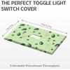 Green Avocado Single Toggle Light Switch Plates Outlet Covers Decorative Electrical Wall Plate Receptacle Switchplate Decorate Plug Cover For