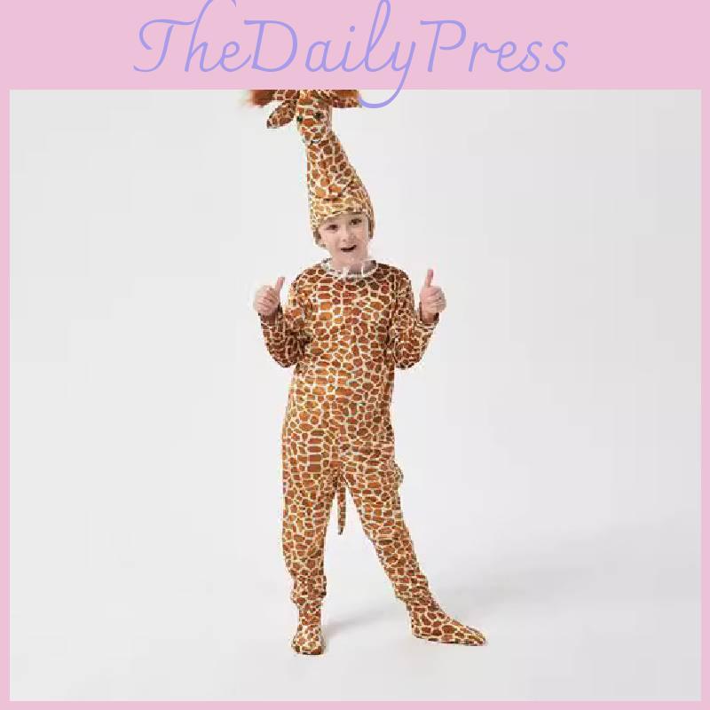Fun Animal-themed Kids Giraffe Reindeer Rabbit Cosplay Halloween Outfit Ideal For Boys And Girls