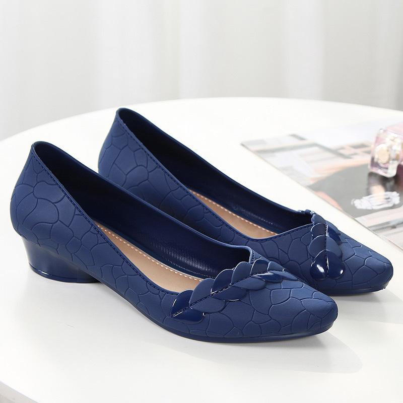 Мода 2024 года, новые модные туфли для женщин, резиновые рабочие галоши на низком каблуке, непромокаемые сапоги для ходьбы, резиновые сапоги для рыбалки