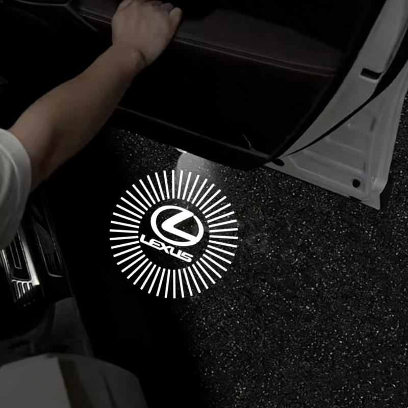 UDS2  LED Car Door Projector Ghost Shadow Welcome Light Bulbs Accessorie For Lexus RX ES GX LS LX IS GS RC UX Series ES200 ES250 ES260