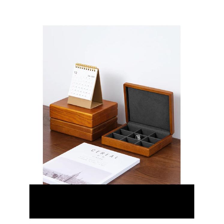 MISHITU Solid Wood Jewelry Storage Box with Cover Organizer for Ring Necklace Bracelet Jewelry Storage Display Organizer Case