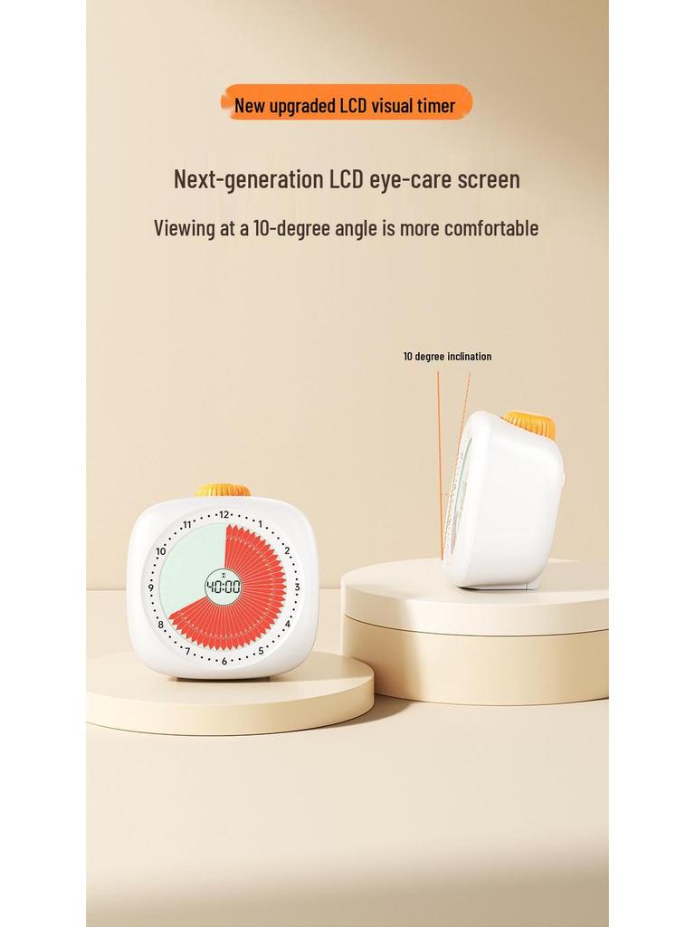 Student Desktop Timer: Children's Visual Alarm Clock for Time Management and Study Countdown