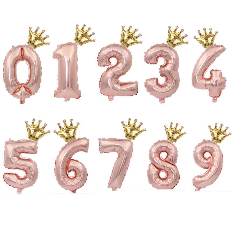 2 Шт./лот 32-дюймовый Номер Фольгированные Воздушные Шары Цифра Воздушный Шар Дети День Рождения Дикий Один Украшения