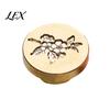 Handmade Stationery Accessory Wax Seal Stamp, Vintage Plant Pattern Head, Durable Flower Embossing Stamp Copper Head Replacement, for Envelope