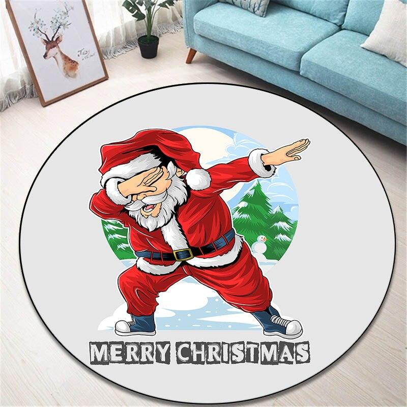 Новинка 2022 года, Рождественский круглый ковер, напольный коврик для гостиной, ковер из полиэстера, стул для киберспорта, круглый коврик, Прямая поставка, подарок ребенку