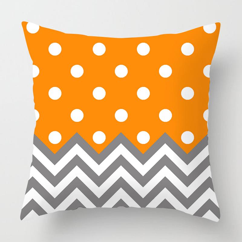 Скандинавская оранжевая милая домашняя наволочка для гостиной, украшения дивана, наволочка, автомобильная подушка, домашний декор