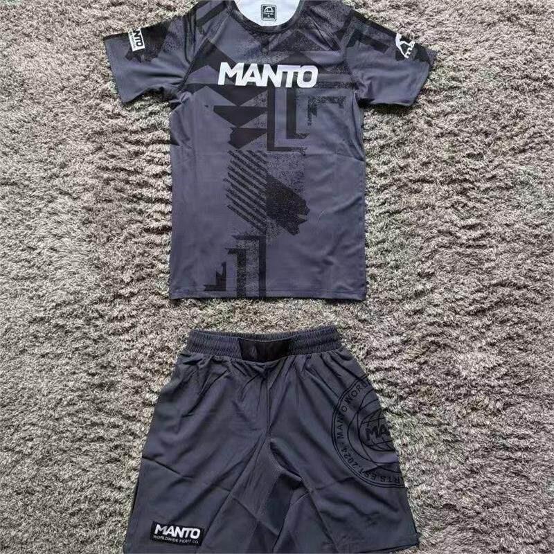 2026 MANTO Boxing Martial Arts 3D Print T-Shirt Shorts Set Men