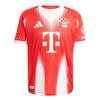 adidas ФК Бавария Мюнхен 25/26 Аутентичная узкая футболка с коротким рукавом для футбола Мужская Красная JJ2144