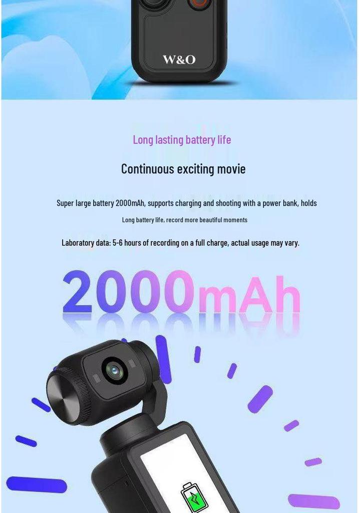 Portable HD Vlog Camera with Anti-shake for Outdoor Sports