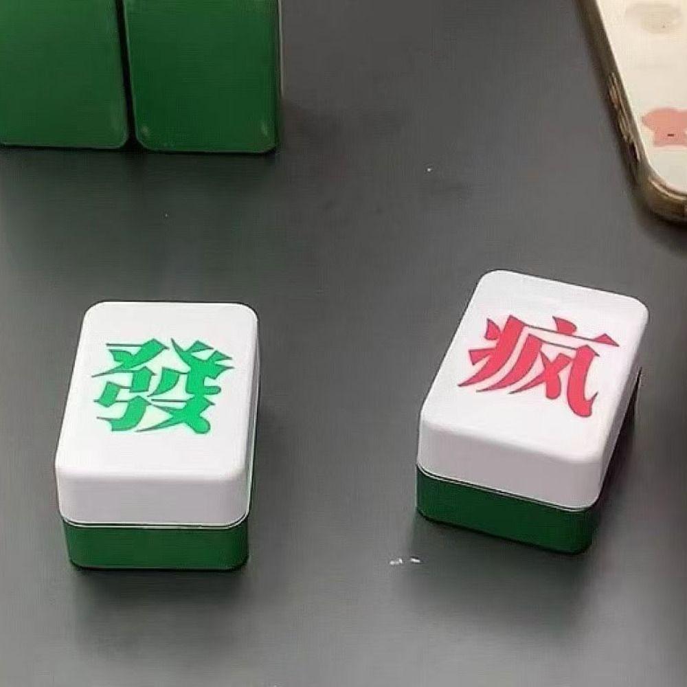 Lucky Magnetic Suction Keychain Funny Chinese Style Key Chain Fashion Mahjong Key Ring  Kids