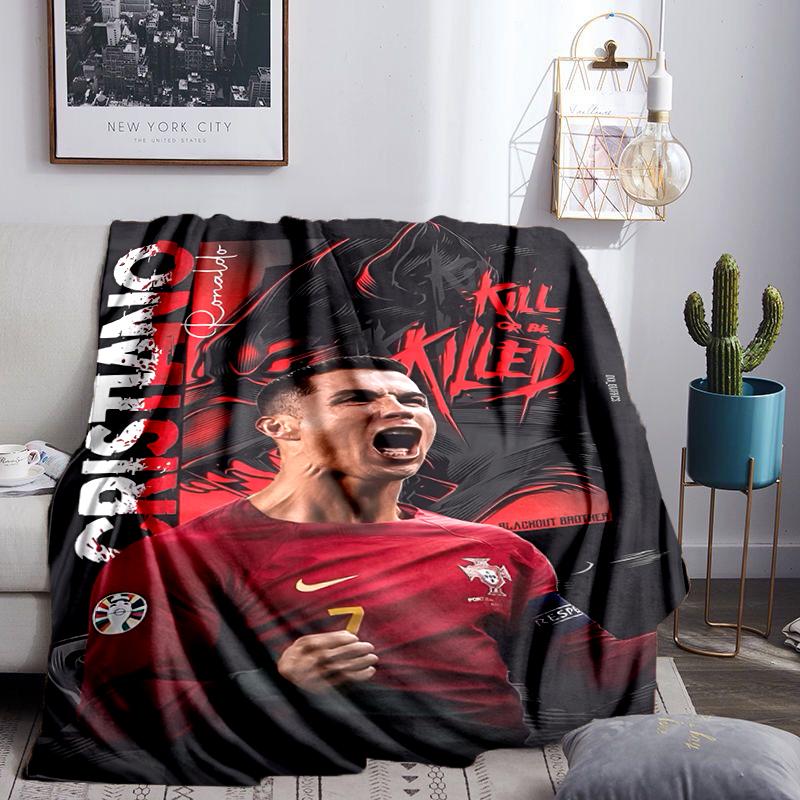 Ronaldo's Real Madrid Legacy Blanket Flannel Throw for Sofa, Indoor, Camping, Living Room, Office, Chair, And Bed Soft Birthday Gift
