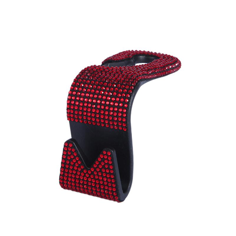 Бриллиантовый крючок на спинку автомобильного сиденья Блестящий страз Подвеска для хранения Автомобильный держатель для хранения с креплением на подголовник спинки сиденья Крючок Аксессуары для интерьера автомобиля