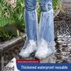 Waterproof Non-Slip Transparent Rain Shoe Covers - Durable, Thickened, High-Top Overshoes