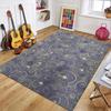 Modern Swirl Star Print Area Rug Non Slip Durable Floor Mat for Living Room Bedroom Office Kitchen Nursery Home Decor
