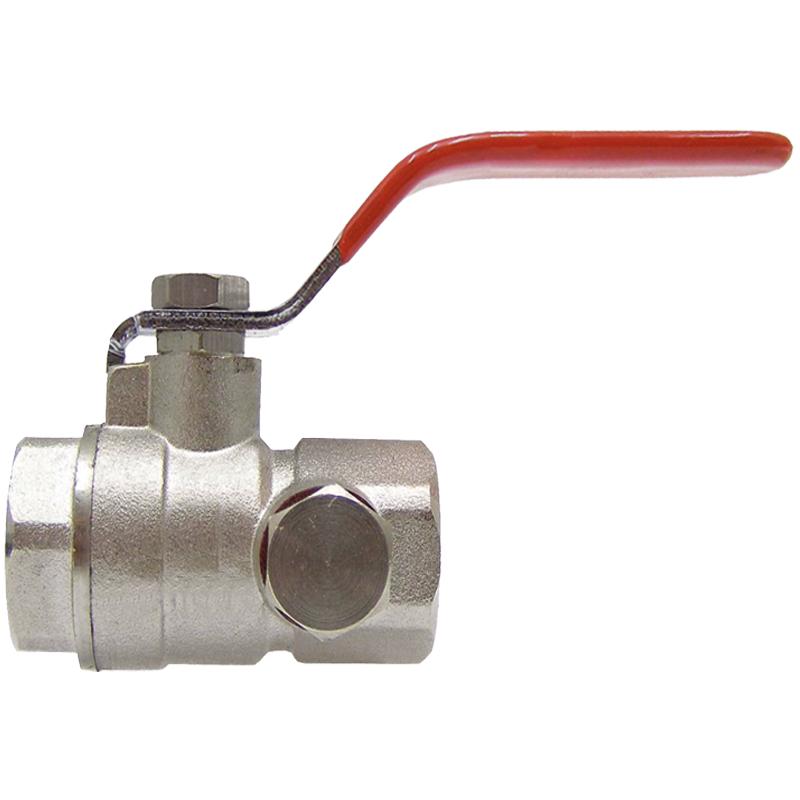 IG 30bar ball valve 1" 68mm brass/nickel plated