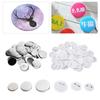 100Pcs Badge Back Cover Tinplate Plastic Base Avoid Rust Firm DIY Badge Tool for Christmas Birthday 