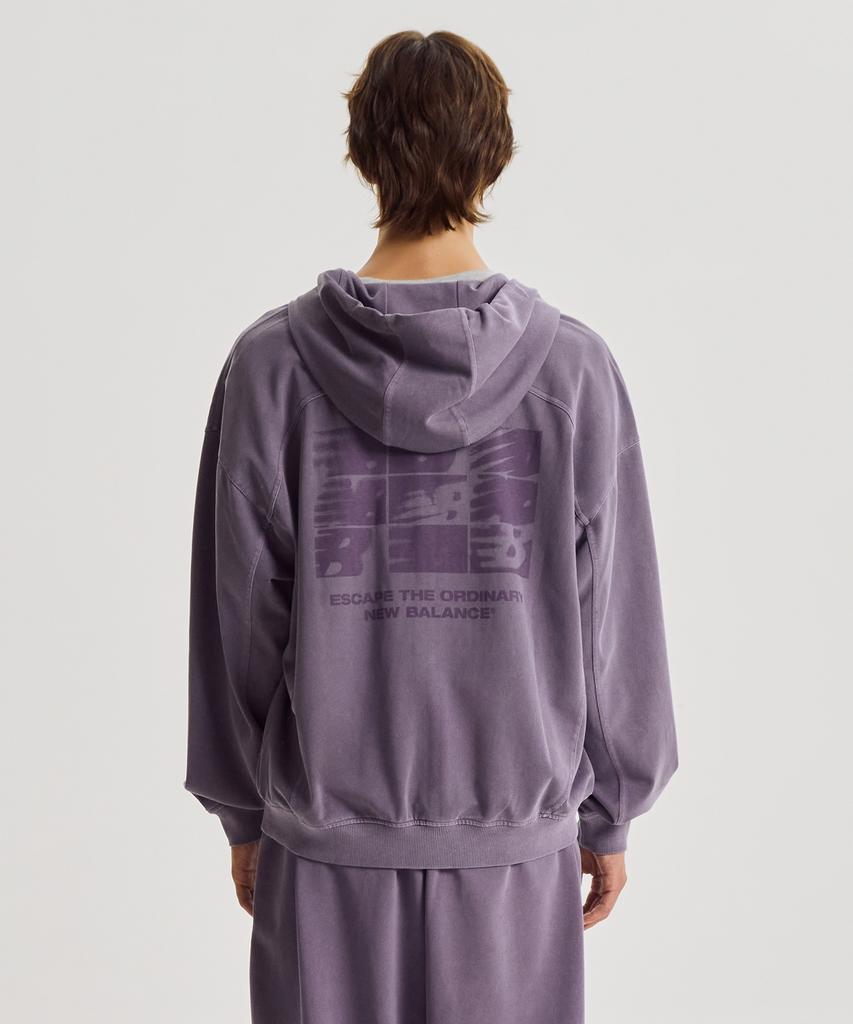 New Balance Nbmdg31833 / Унисекс Худи на молнии с окрашиванием Escape (фиолетовый)