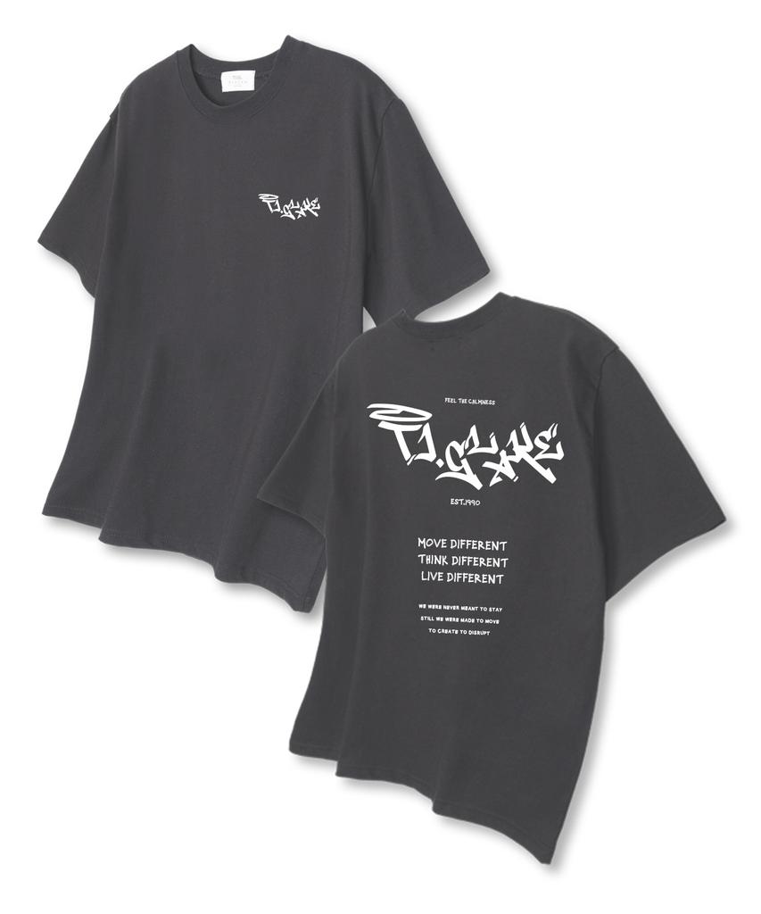 TI.GLAKE Футболка оверсайз с коротким рукавом Dark Gray