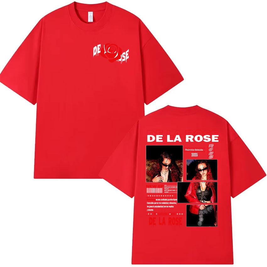 Singer De La Rose Tour Album Graphic Tshirt Unisexs Women Fashion Harajuku Short Sleeve Tshirts Vintage Oversized Cotton T Shirts