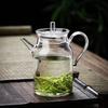 China Retro Imitation Song Glass Teapot With Handle Kung Fu Tea Set Puer Kettle Bubble Tea Pot Household Teaware