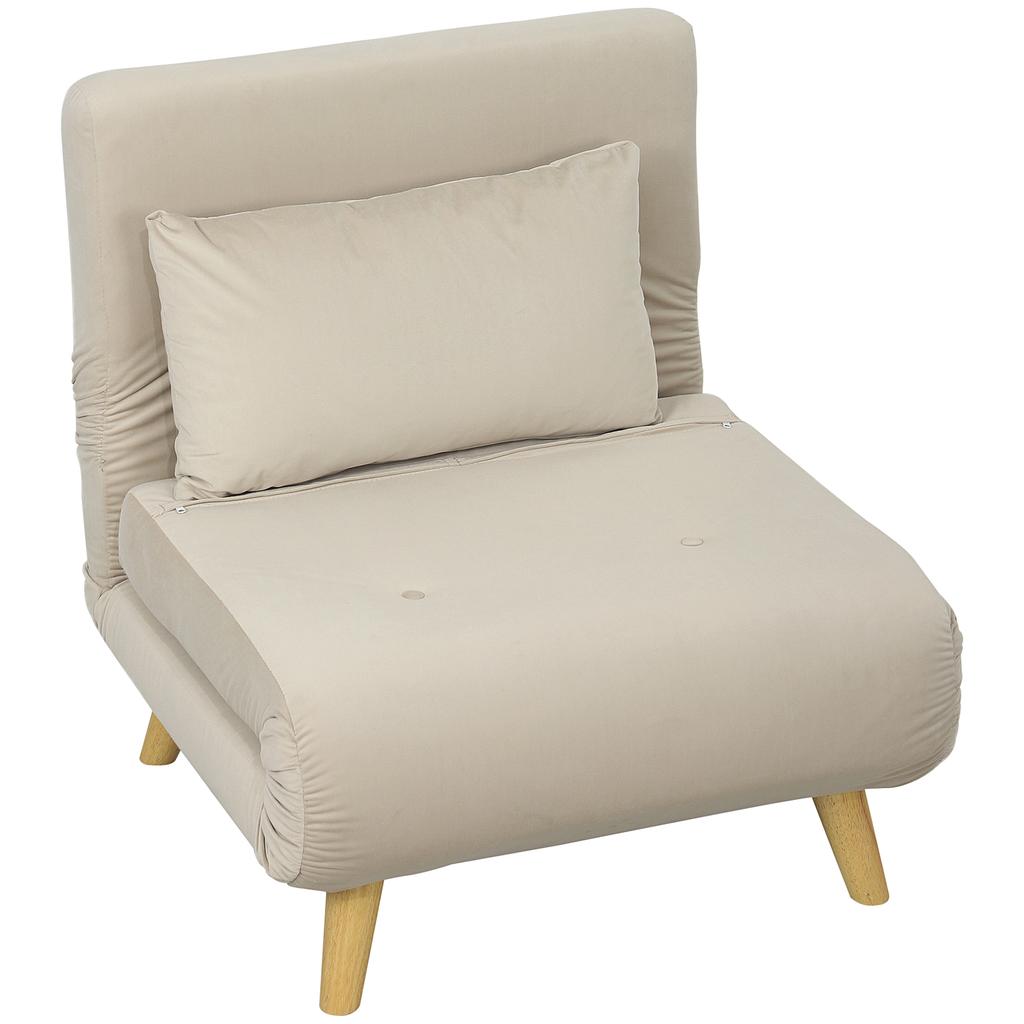 2-in-1 Chair, Relax Chair, Guest Bed, 72 cm x 78 cm x 79 cm, Gray