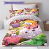 Animation  Pattern Bedding Quilt Set Quilt Cover Pillowcase Home Decoration Birthday Gift (1 * duvet cover + 2 * pillowcase, without core)