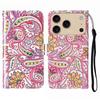For iPhone 17 Pro Max Case Pattern Leather Wallet Phone Cover with Strap