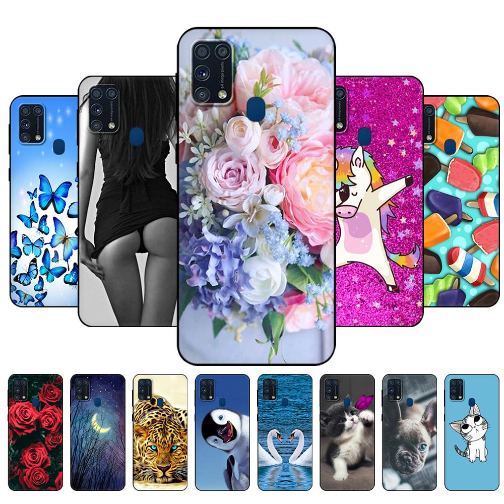 Чехол для Samsung Galaxy M31, задняя крышка для Samsung M31, 4G, чехол для телефона GalaxyM31 M 31 m315, силиконовый черный чехол из ТПУ