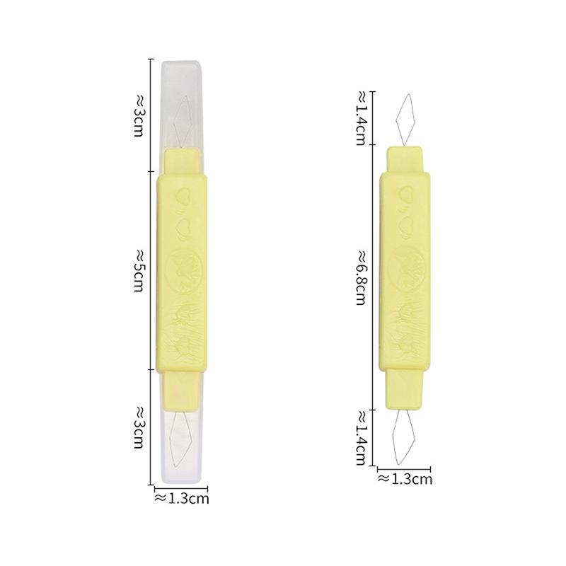 Швейная игла, нитевдеватель, вспарыватель швов, швейный инструмент двойного назначения, портативный домашний нитеобрезатель с двойной головкой и защитным чехлом 2-в-1