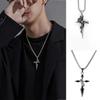 Hip Hop Nail Rose Necklace Zinc Zinc Alloy Cross Pendant Necklace Personality   Party